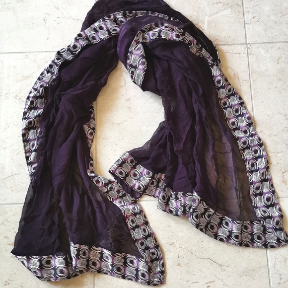 Pinkstix Accessories - Large Scarf shawl wrap cover-up sarong purple